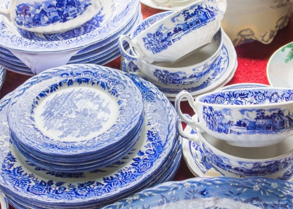 Blue Transferware Dishes