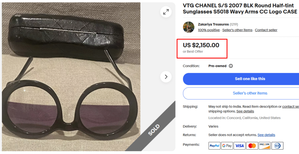 Chanel SS 2007 Round Half-tint Sunglasses