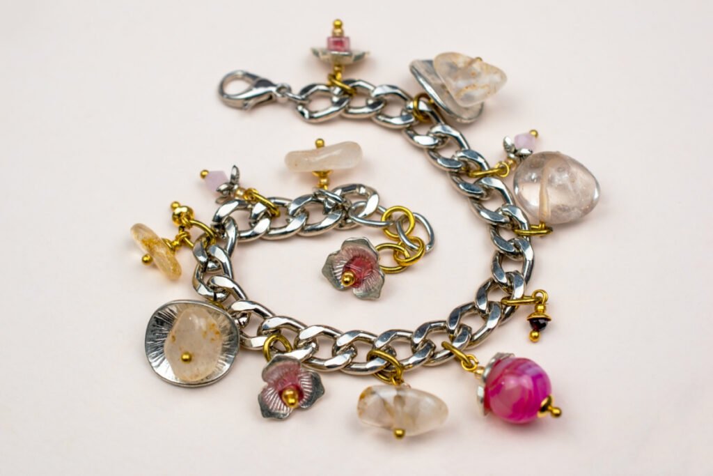 Charm Bracelet with Colorful Stones