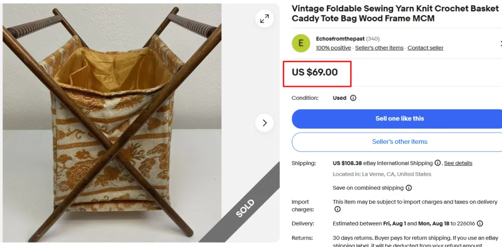 Foldable Sewing Knitting Caddy