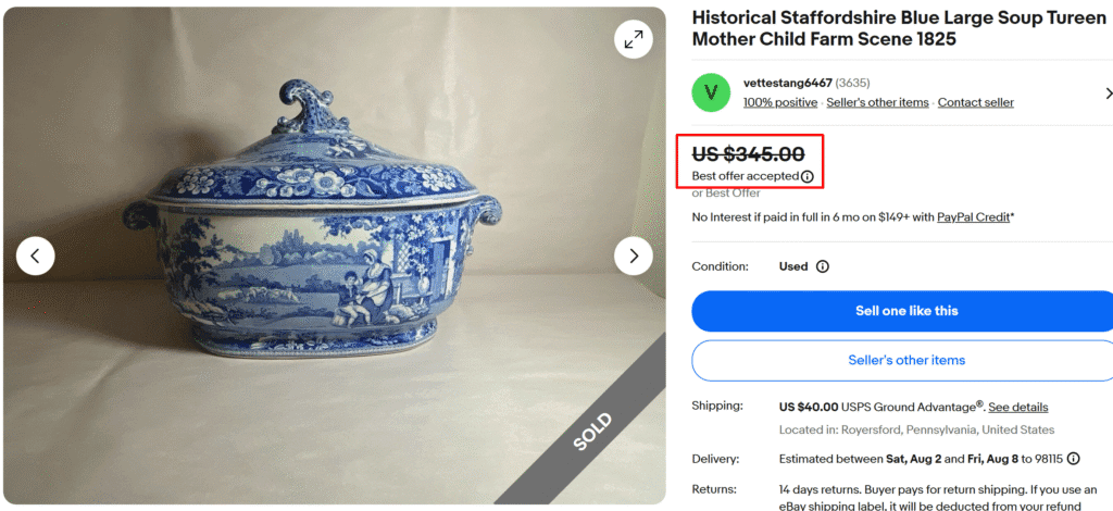 Historical Staffordshire Soup Tureen Mother Child