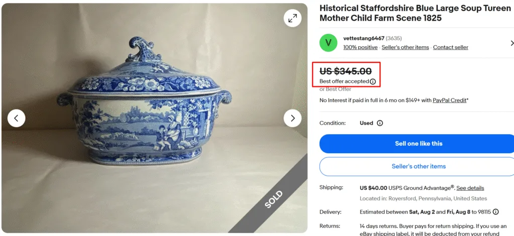 Historical Staffordshire Soup Tureen Mother Child
