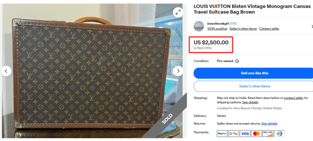 Louis Vuitton Bisten Monogram Brown Suitcase