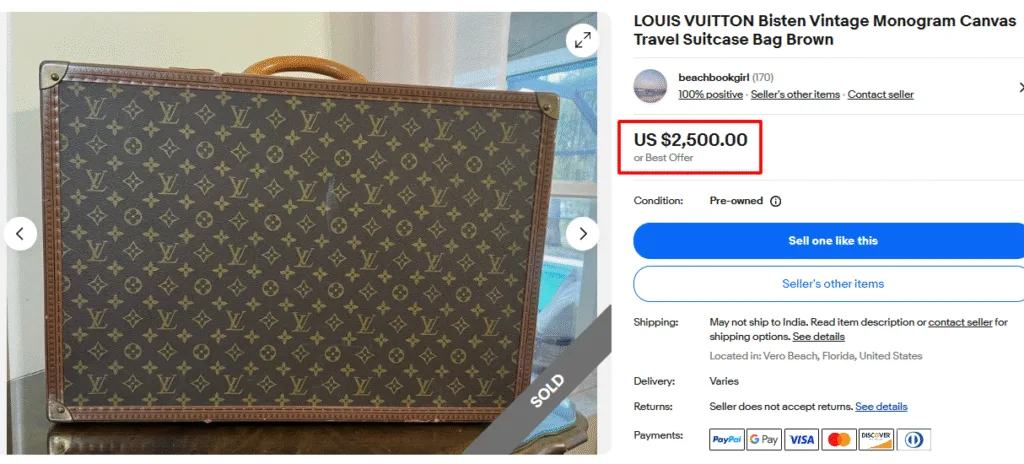 Louis Vuitton Bisten Monogram Brown Suitcase