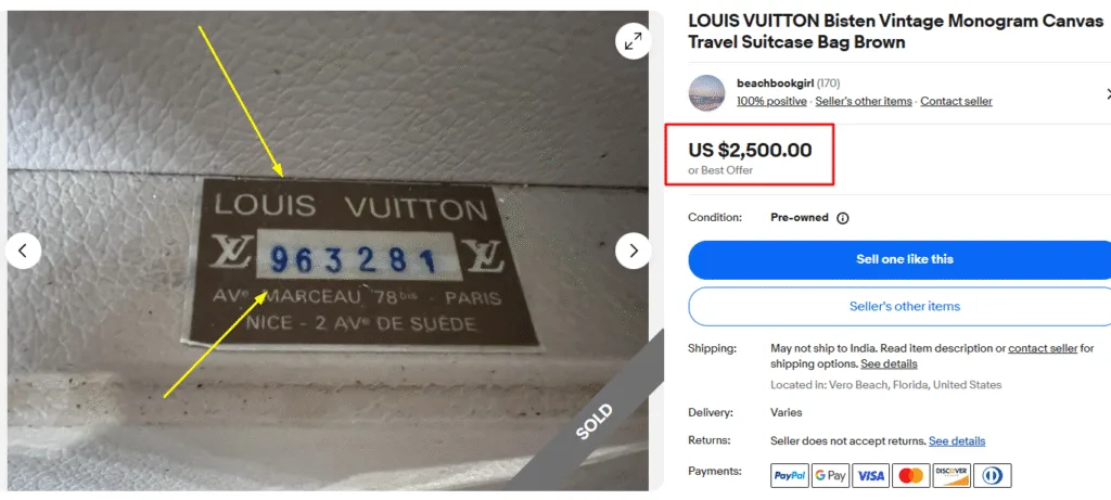 Louis Vuitton Suitcase Labels