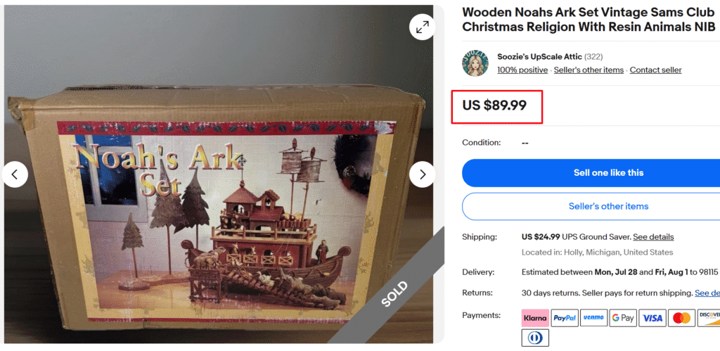 Wooden Noah's Ark Sets with Resin Animals