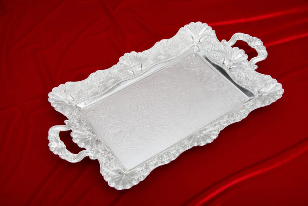 Antique Decorative Silver Tray
