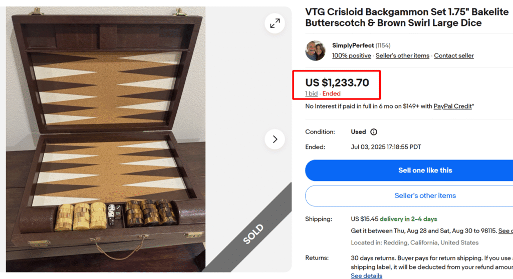 Crisloid Backgammon Board Game