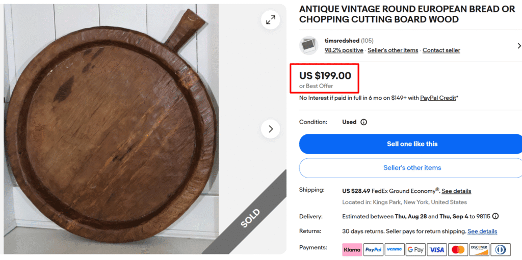 European Round Bread Board
