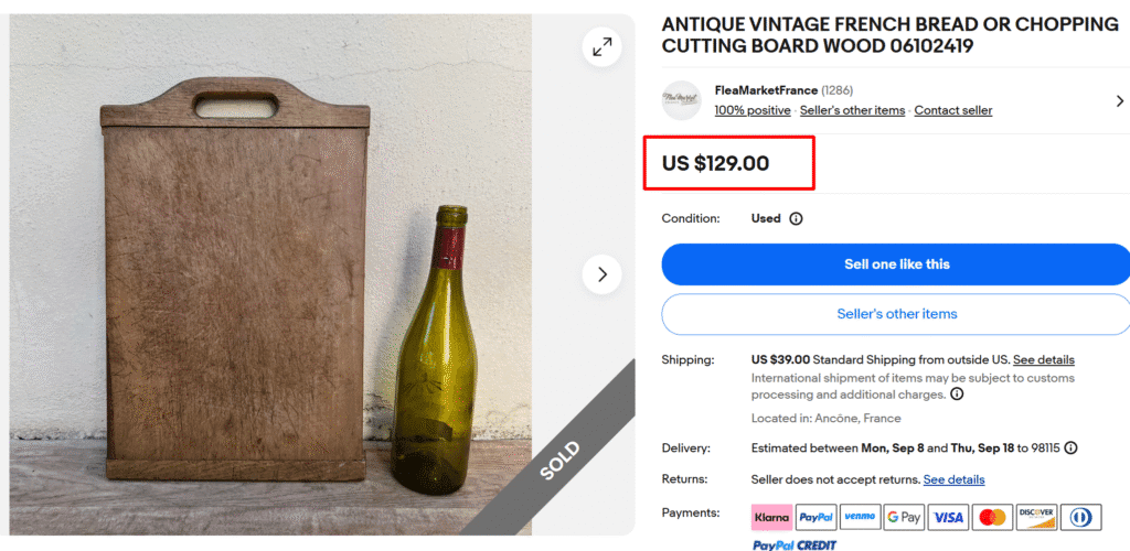 French Bread Board with Handle
