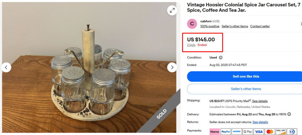 Hoosier Colonial Spice Jar Carousel Set