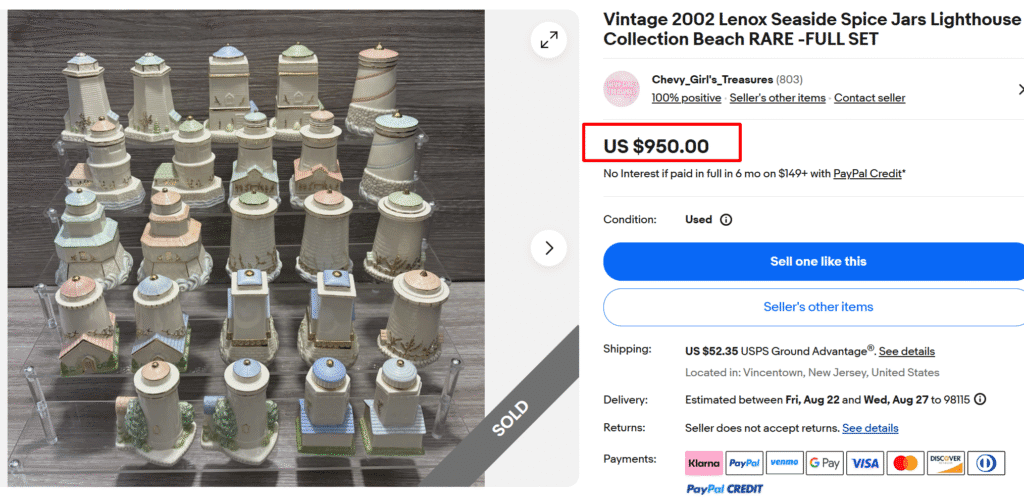 Lenox Seaside Lighthouse Spice Jars Set