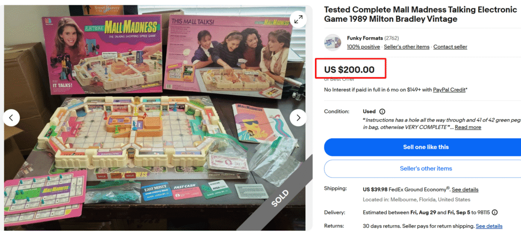 Mall Madness Game by Milton Bradley