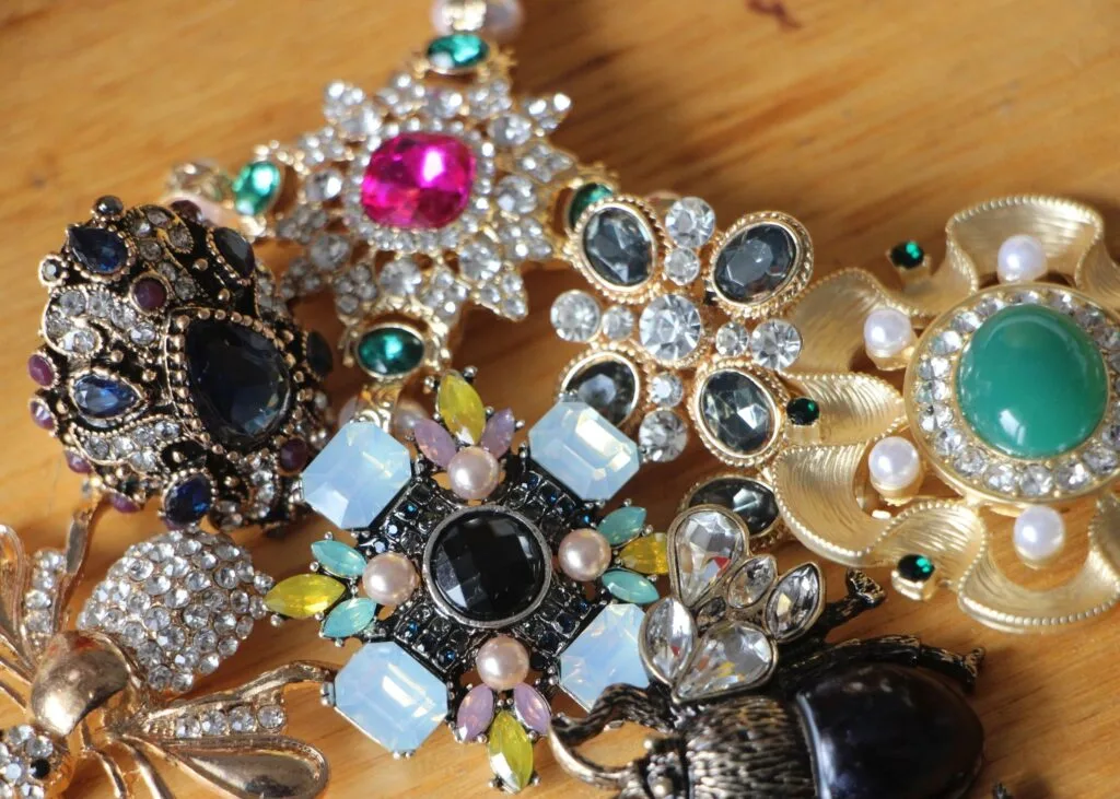 Old Colorful Rhinestone Jewelry