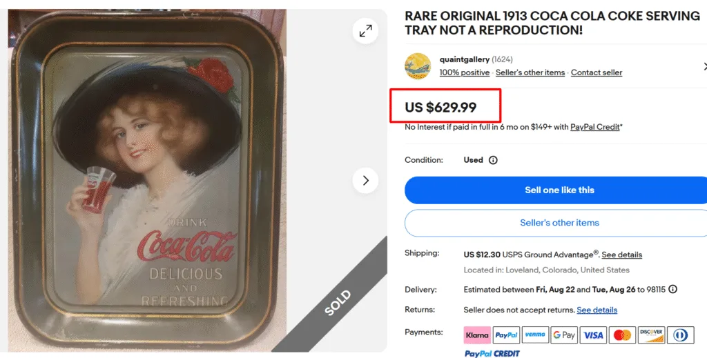 Original Coca Cola Serving Tray