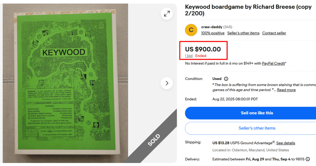 Richard Breese Keywood Boardgame