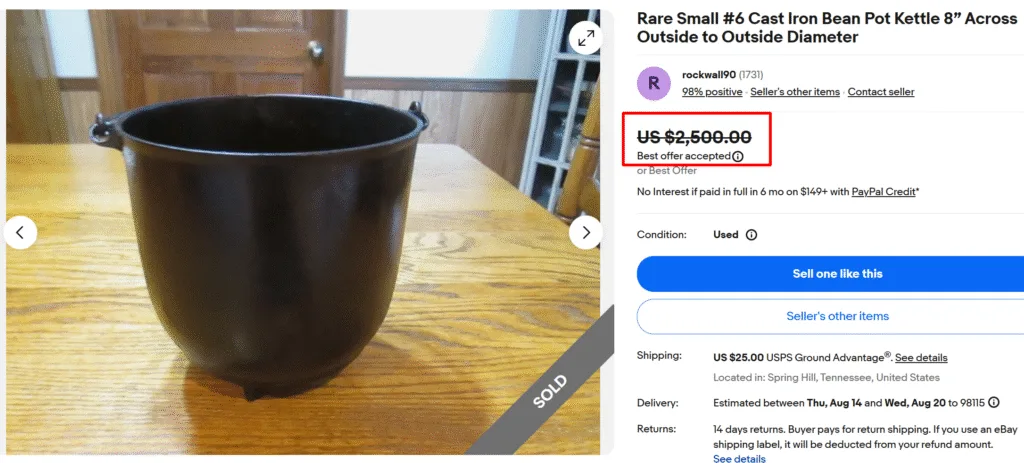 Small Cast Iron Bean Pot Kettle