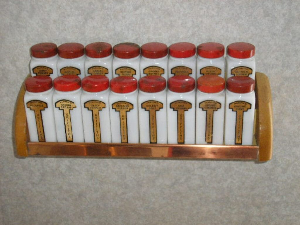 Vintage Griffiths Spice Jars Set