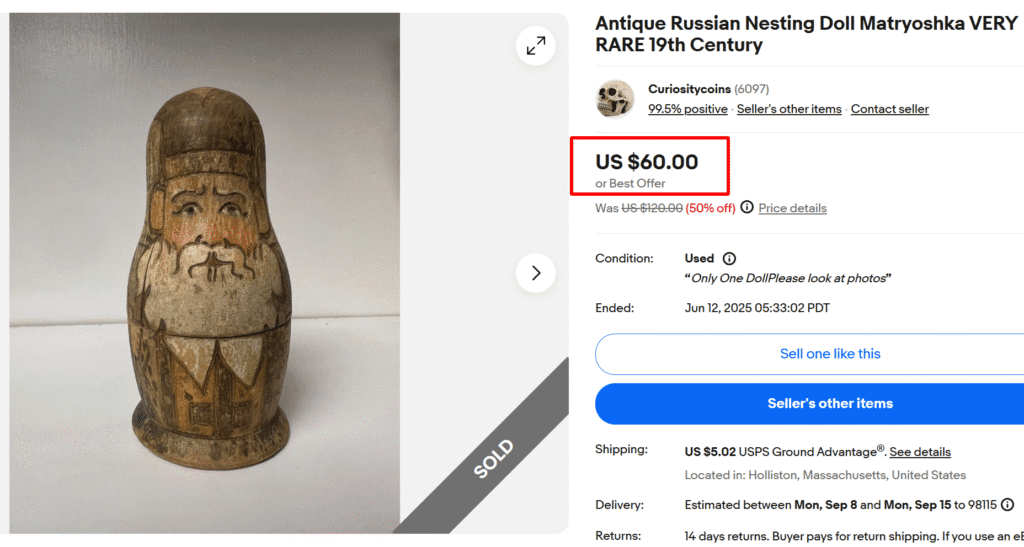 19th Century Russian Nesting Doll