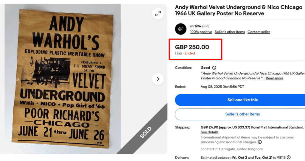 Andy Warhol's The Velvet Underground Era Posters (1966)