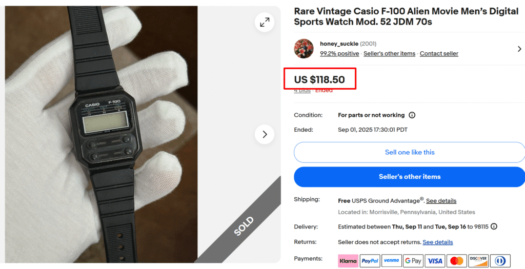 Casio F-100 Digital Watch