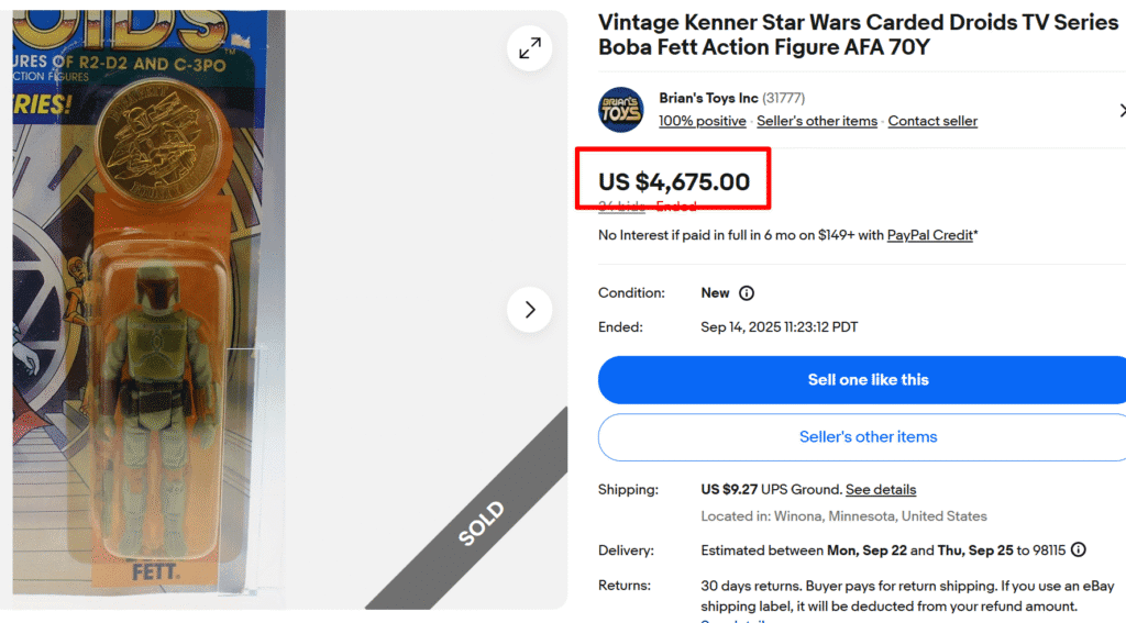 Droids Boba Fett Figure with Coin