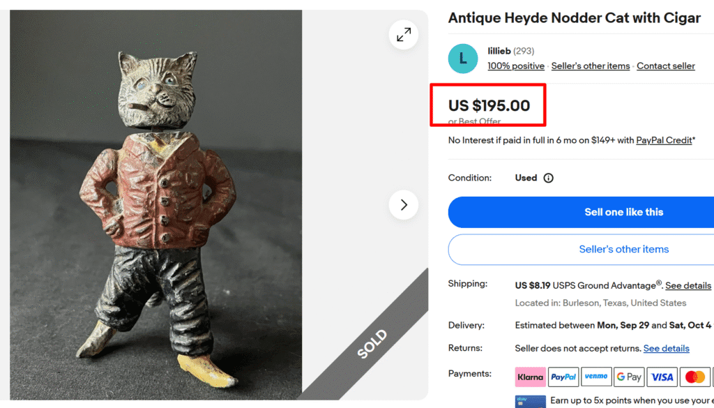 Heyde Nodder Cat Figurines