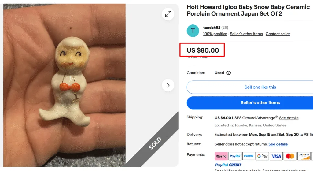 Hold Howard Igloo Snow Baby Ceramic Figurine Set