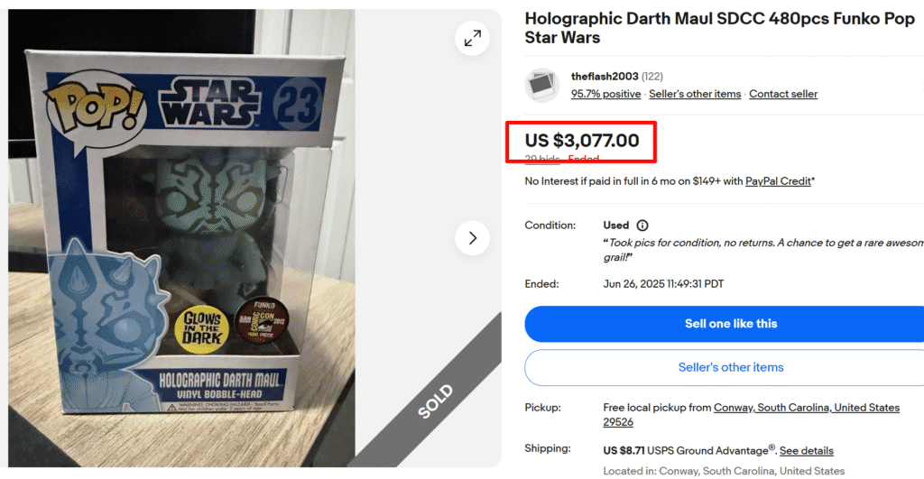 Holographic Darth Maul Funko Pop