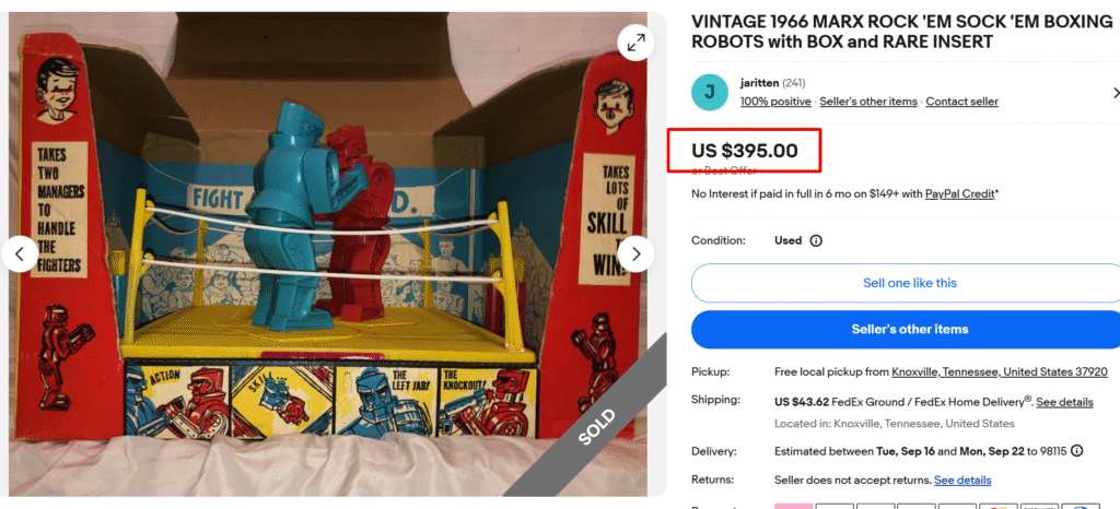 Marx Rock 'em Sock 'em Boxing Robots