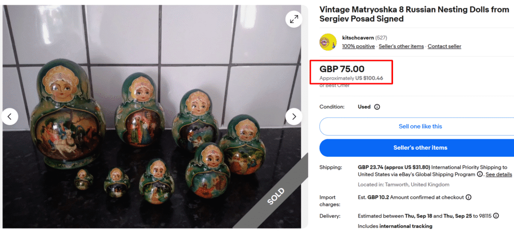 Sergiev Posad Signed Russian Nesting Dolls