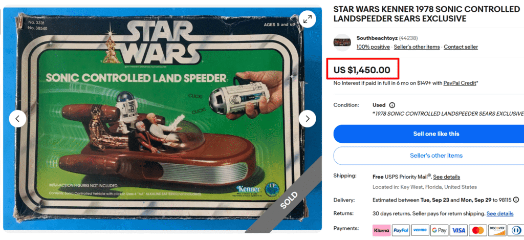 Sonic Controlled Landspeeder 1978