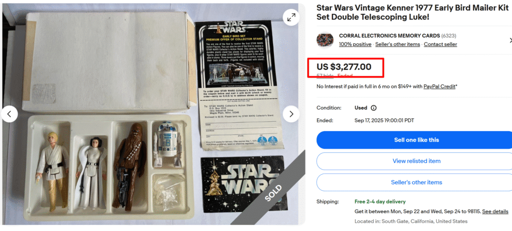Star Wars Early Bird Mailer Kit 1977