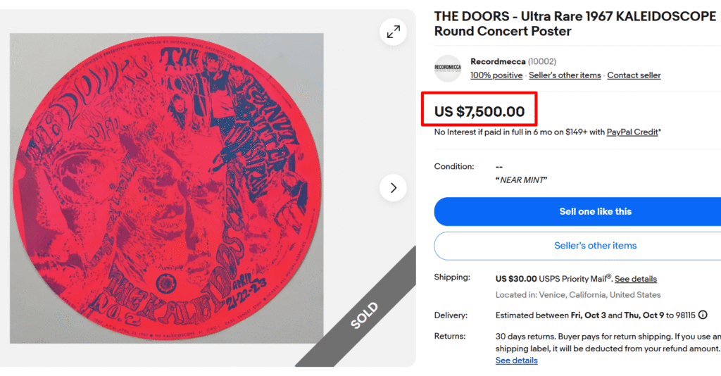 The Doors Kaleidoscope Round Concert Poster