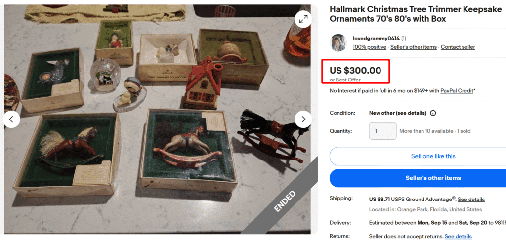 Vintage Hallmark Keepsake Ornaments