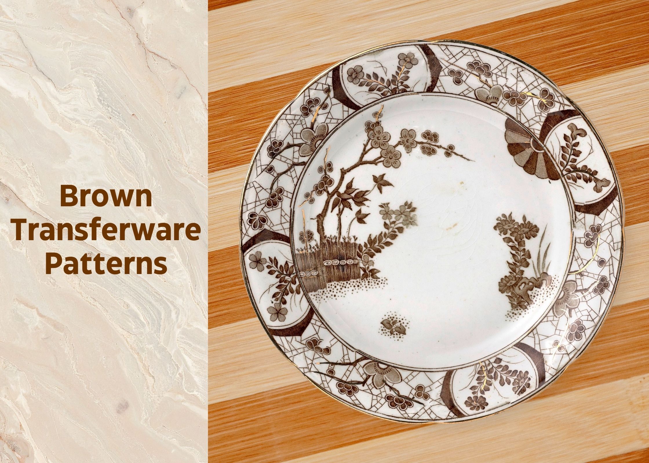Brown Transferware Patterns