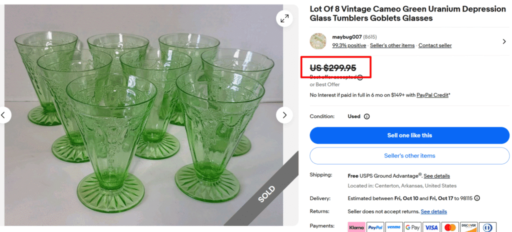 Cameo Dancing Ballerina Green Tumblers