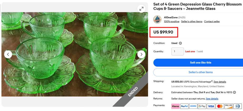 Cherry Blossom Cups & Saucers by Jeanenette Glass