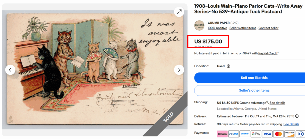 Louis Wain Cat Postcards