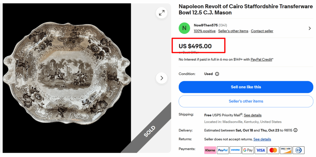 Napoleon Revolt of Cairo by Staffordshire