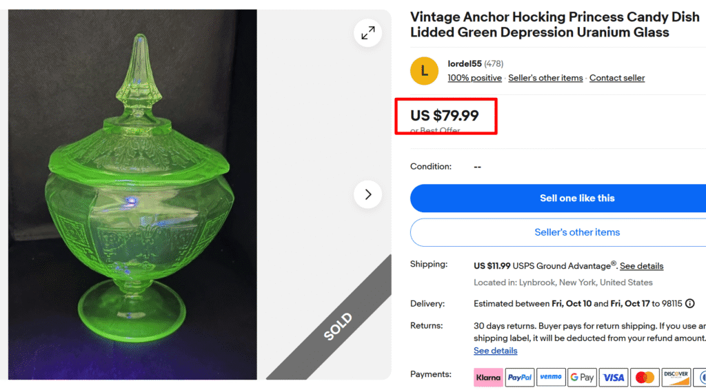 Princess Candy Dish by Anchor Hocking