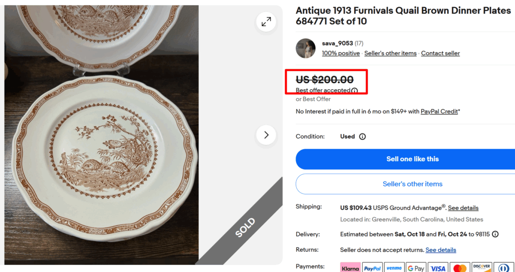 Quail Plates by Furnivals Pottery