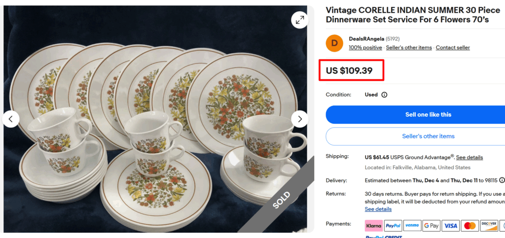 Corelle Indian Summer 30-piece Dinner Set