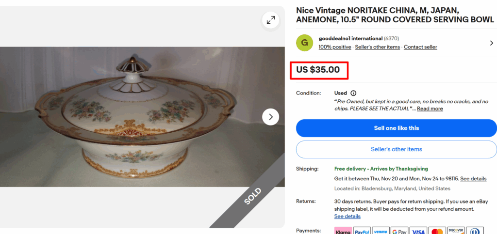 Noritake Anemone China Serving Dish