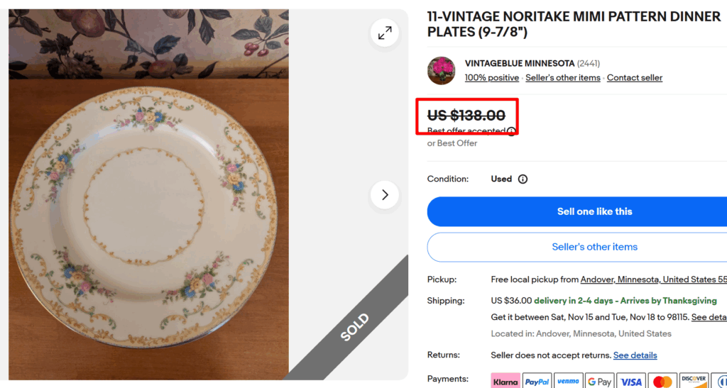 Noritake Mini Dinner Plates