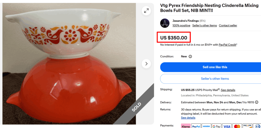 Pyrex Friendship Nesting Cinderella Bowls