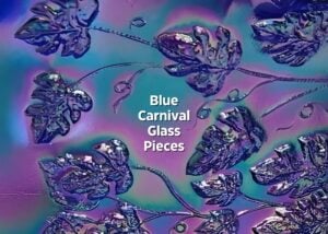 Rare Blue Carnival Glass Pieces