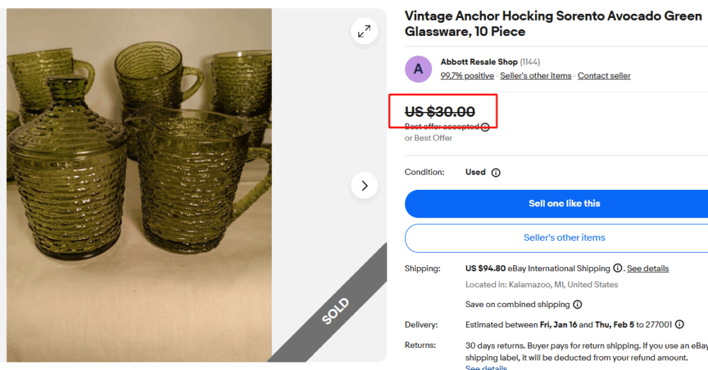 Anchor Hocking Sorento Glass Set