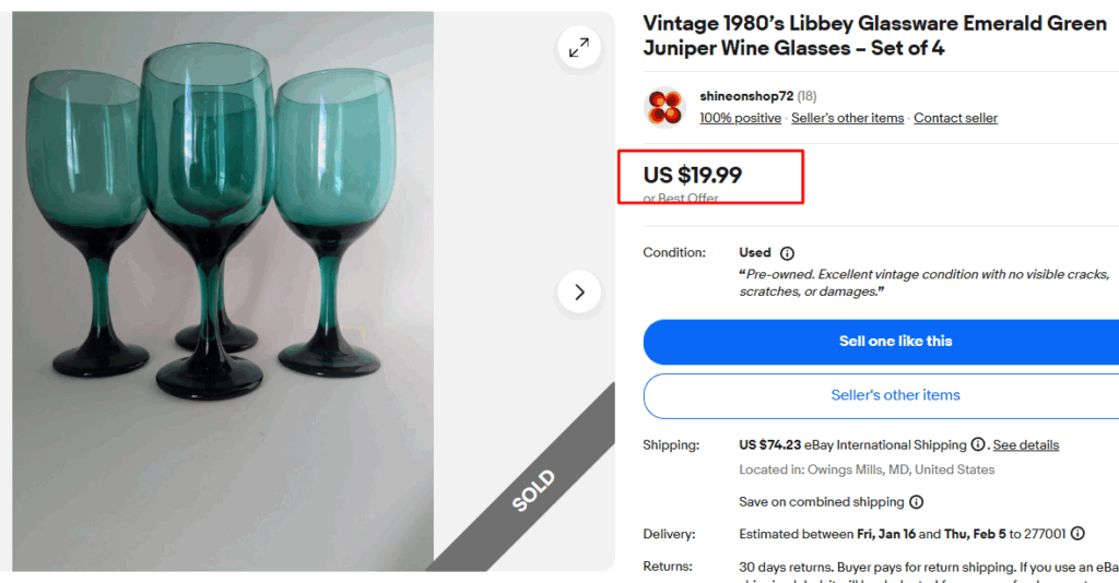 Libbey Juniper Emerald Glass