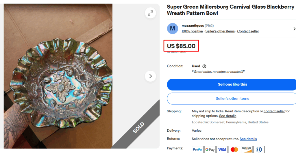 Millersburg's Green Blackberry Wreath Sauce Bowl